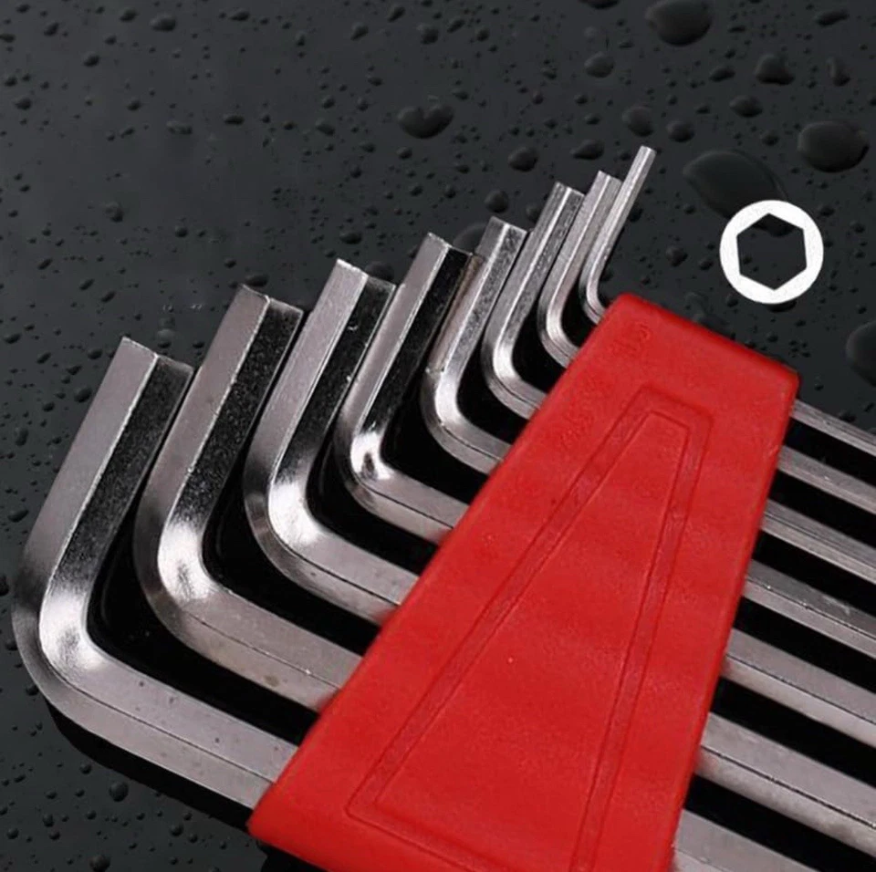 NEW 8 Pcs Allen Key Set (Metric Short L-type Spanner), silver - Image 1 of 4