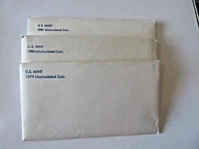 1979 1980 1981 P&D US Mint Uncirculated Sets 38 Coins (8 Susan B's) OGP - Image 1 of 3
