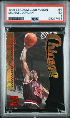 PSA 5 1996 STADIUM CLUB MICHAEL JORDAN FUSION #F1 EX - Image 1 of 2