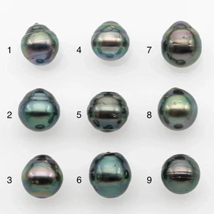 9-10mm Natural Color Tahitian Pearl Drop Shape Loose Single Piece Undrilled in - Picture 1 of 17
