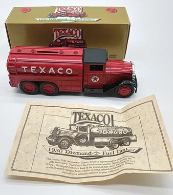 1990 VINTAGE ERTL Locking Bank With Key 1930 Diamond Fuel Tanker NIB - Image 1 of 4