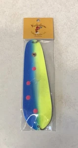 KOKABOW Dodger Trolling Fish Flasher 6” BLUE CHART PINK Trout Kokanee New USA - Picture 1 of 4