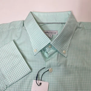 Camisa Peter Millar Para Hombre Acabado Corona Elastizada L/S Cuadros Verde Yuca Talla XL Nueva - Imagen 1 de 15