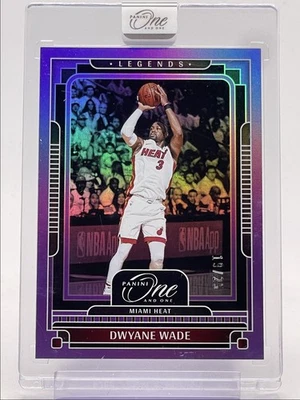 DWYANE WADE 2024-25 PANINI ONE AND ONE LEGENDS PURPLE MIAMI HEAT /25 Q0027 - image 1 of 2