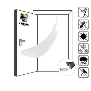 5m I 8mm x 2mm blanco junta de ventana junta de puerta junta de goma - Imagen 1 de 5