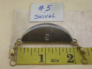 15 PCS. CRESCENT/BANANA SINKER, 2 OZ. W/#5 BRASS BARREL SWIVEL, GOOD QUALITY - Picture 1 of 2