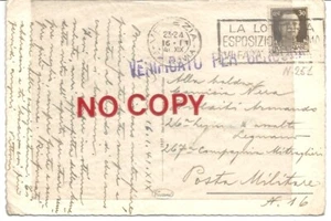 Venezia 16.1.1941, Verificato per Censura x mitragliere Camicia Nera P.M. 16. - Foto 1 di 2