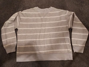 So XL Gray & White Longsleeve Crew Neck - Picture 1 of 7