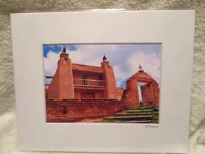 Southwest Art Print~Matted~G. Dorman~San Jose de Gracia Church~Las Trampas, NM - Picture 1 of 6
