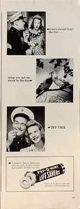 Vintage 1942 Life Savers Marine Taking Mint To Kiss Lady Print Ad Advertisement - Picture 1 of 1