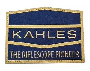 KAHLES Zielfernrohr Jagd Schießen Jacke \ Mütze Stoffaufnäher / Abzeichen zum Aufnähen - Bild 1 von 3