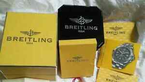 NEW Breitling Empty Watch Box Yellow Box With Full Paper Kit