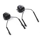 T0# 2pcs Headsets Rail Adapter for Fast ACH Helmets Suspension Bracket (Black)