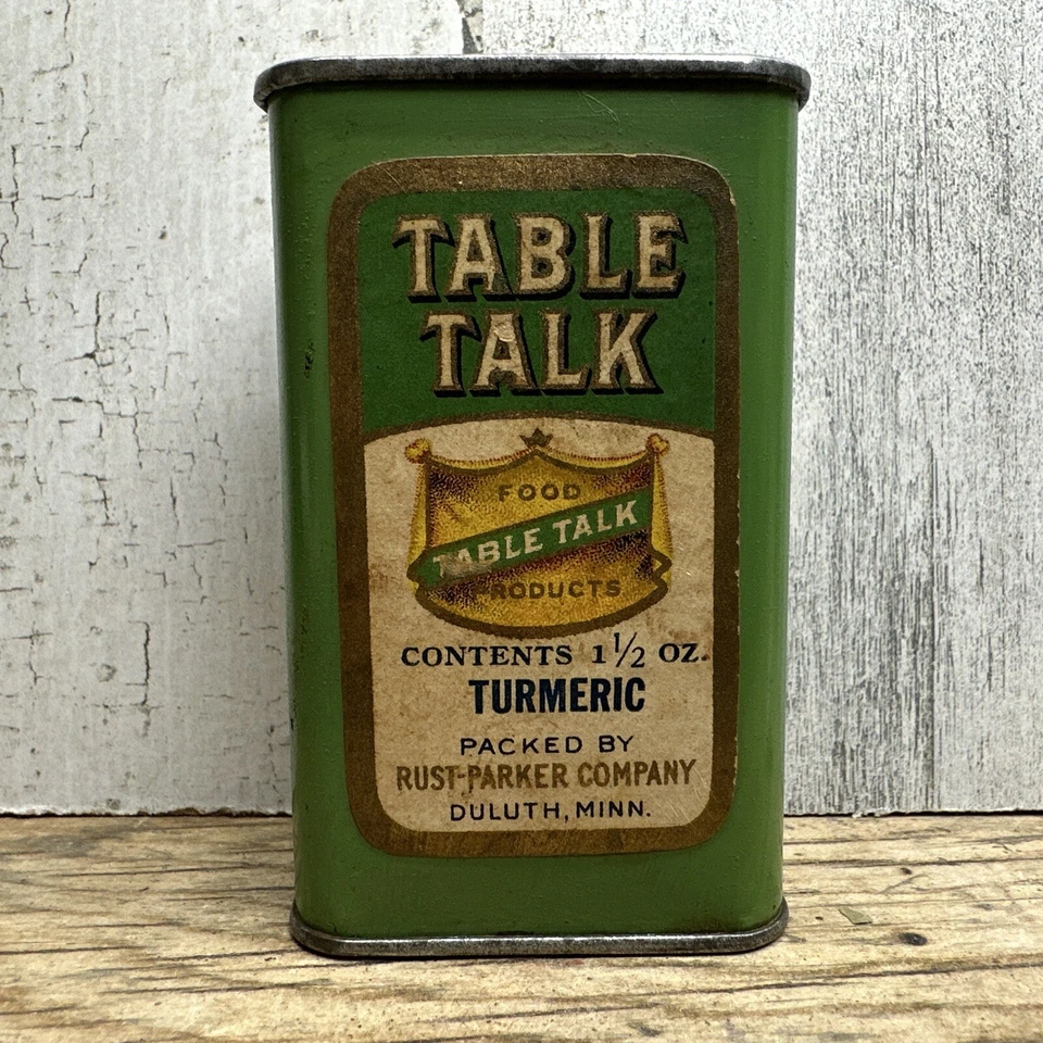 Lata de especias vintage Table Talk - Turmeric Rust Parker Co publicidad DULUTH Foto 1 de 4