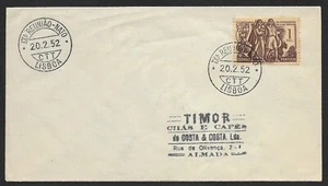 Portugal 1952 NATO OTAN Lisbon meeting special date cancel postmark on cover - Picture 1 of 1