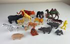 Vintage Safari Zoo Animal Toy Figurines - Orangutan, Camel, Tiger, Giraffe Rhino