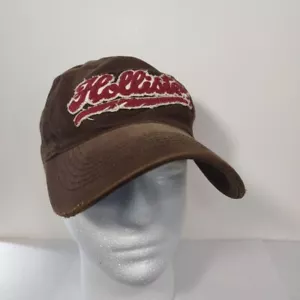 Cappello marrone Hollister Spellout adulto S/M cappello cucito logo Natural Fit International - Foto 1 di 10