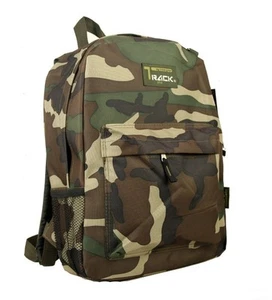 16" BACKPACK CLASSIC CAMO TRIPLE GEAR TRACK 16" X 13" X 5" TB205C NEW BAG SCHOOL - Picture 1 of 12