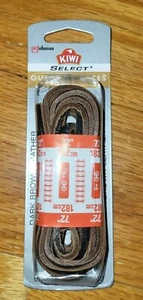 Kiwi Outdoor Boot Laces Leather Dark Brown 72 inch 9+ Eyelets One Pair - Bild 1 von 8