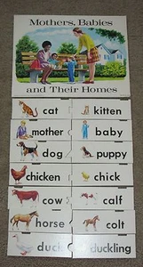 Vintage Puzzle Game ~ Mothers and Babies ~ 1974~McGraw Hill ~ Board ~Smoke-free - Picture 1 of 8