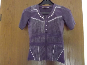 super schickes shirt biba gebraucht lilatöne Gr. XS 34/36 - Bild 1 von 5