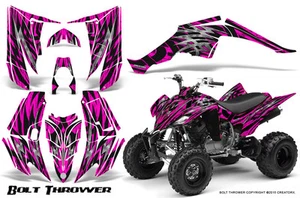 YAMAHA RAPTOR 350 GRAPHICS KIT CREATORX DECALS STICKERS BOLT THROWER PINK - Picture 1 of 1