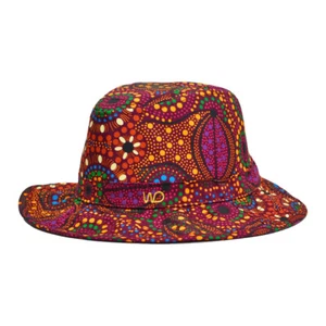 Warrina Designs Traveler Hat Spirit Place Men Women Australian Aboriginal Art - Picture 1 of 7