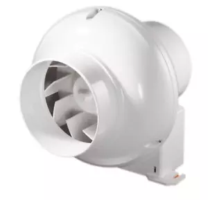 In-Line Centrifugal Timer Fan for 100mm / 4 inch ducting with Mounting Bracket - Picture 1 of 3