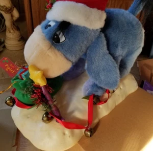 Telco Motionette Disney Winnie the Pooh EEyore on base w presents - Picture 1 of 3