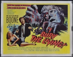 I Bury The Living 1958 ORIGINAL 22X28 LINENBACKED MOVIE POSTER RICHARD BOONE - Picture 1 of 4