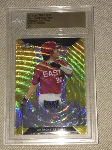 ANTHONY SEIGLER 2018 Leaf Metal Draft N. Y. YANKEES #1/1 GOLD WAVE Proof SLABBED - Picture 1 of 3