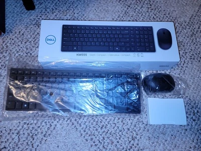 Dell Silent Compact Keyboard & Mouse KM555 CN-005V5M-LO300 - Image 1 of 4