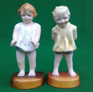 ROYAL WORCESTER - TOMMY AND JOAN - RW2913 & RW2915 - FREDA DOUGHTY - PUCE. - Picture 1 of 24
