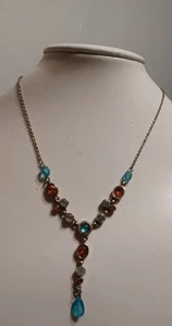 Collana pendente goccia vintage firmata Avon Lariat - Foto 1 di 5