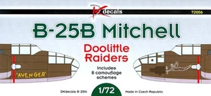 DK Decals 1/72 NORTH AMERICAN B-25B MITCHELL DOOLITTLE RAIDERS - Picture 1 of 3