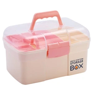 11'' Plastic Box Organizer with Removable Tray, Sewing Box Organizer, Art & C... - Picture 1 of 6