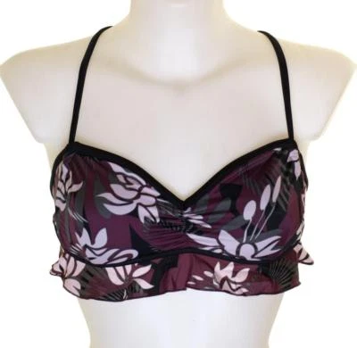 Top de biquíni feminino Oakley Lagoon acolchoado tamanho médio 36" 37" novo violeta novo com etiquetas - Imagem 1 de 2