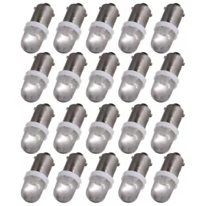20X LED Cold White BA9S 1895 H6W Instrument Cluster Lights Interior Bulb Bayonet - Picture 1 of 7