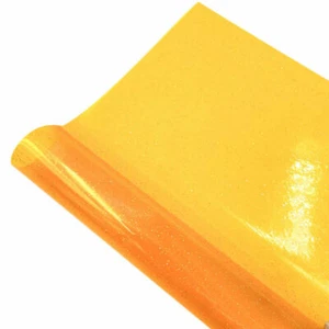 Transparent With Glitter Powder PVC Jelly Vinyl Fabric for HandBags Bows Decor - Picture 1 of 15