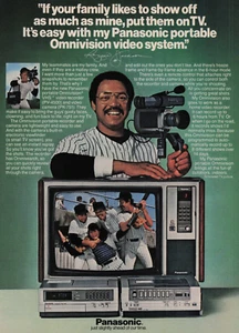 1981 Vintage Print Ad Panasonic Portable Omnivision Video System Reggie Jackson - Picture 1 of 2
