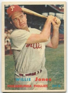 1957 Topps #174 Willie Jones Philadelphia Phillies - Picture 1 of 2