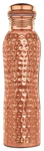 MULTI STORE ENTERPRISES Hammered Copper Bottle, 1000ml, Set of 1, Copper - Picture 1 of 2