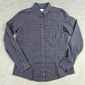 Brooks Brothers Shirt Women's 8 Blue Navy Windowpane Check Casual Button Up - Picture 1 of 8