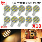 10X T10 LED 24SMD W5W 921 194  Light Bulbs Warm White 3500K Wedge RV Landscaping