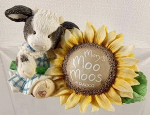 Mary's Moo Moos Kuh Figur 1993 Sonnenblume Schild Display Enesco 628514 Vintage - Bild 1 von 7