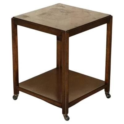 EX MOD CIRCA 1950 MEDIADOS DE SIGLO MODERNO INGLÉS HAYA LÁMPARA LATERAL MESA DE VINO Foto 1 de 4