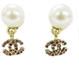 CHANEL Gold Stone Fashion Earrings for sale | eBay
