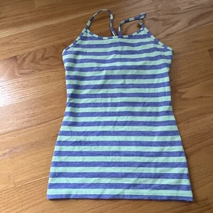 Ivivva Size 14 Green And Purple Striped Y Tank - Picture 1 of 6
