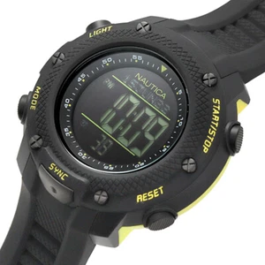 NAUTICA NMX15 Digital Yacht Timer Watch NAI19523G Men's Digital Black Box Unused - Picture 1 of 7