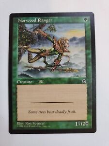 MTG Magic The Gathering Card Norwood Ranger Creature Elf Green Portal Second Age